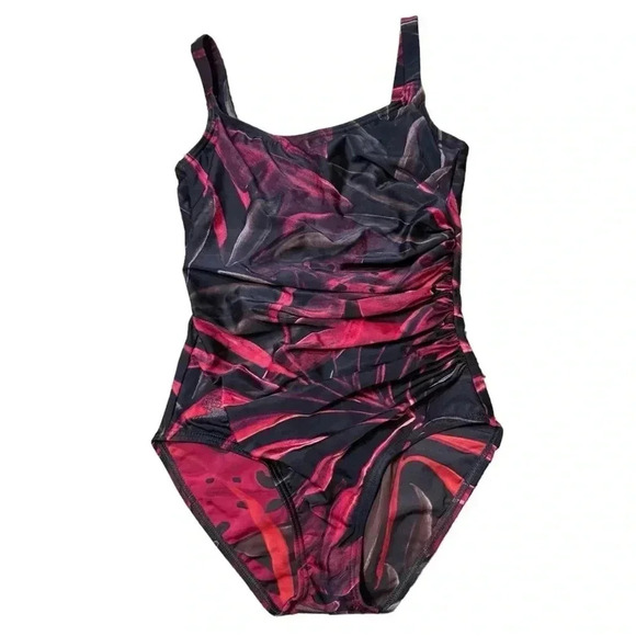 Speedo Women's Pink Print One Piece Swimwear Size 10 - Picture 1 of 3